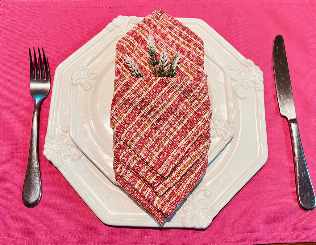 Servilleta Raya textura rosa Mexicano