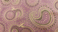 Mantel Individual Paisley rosa reverso gris.