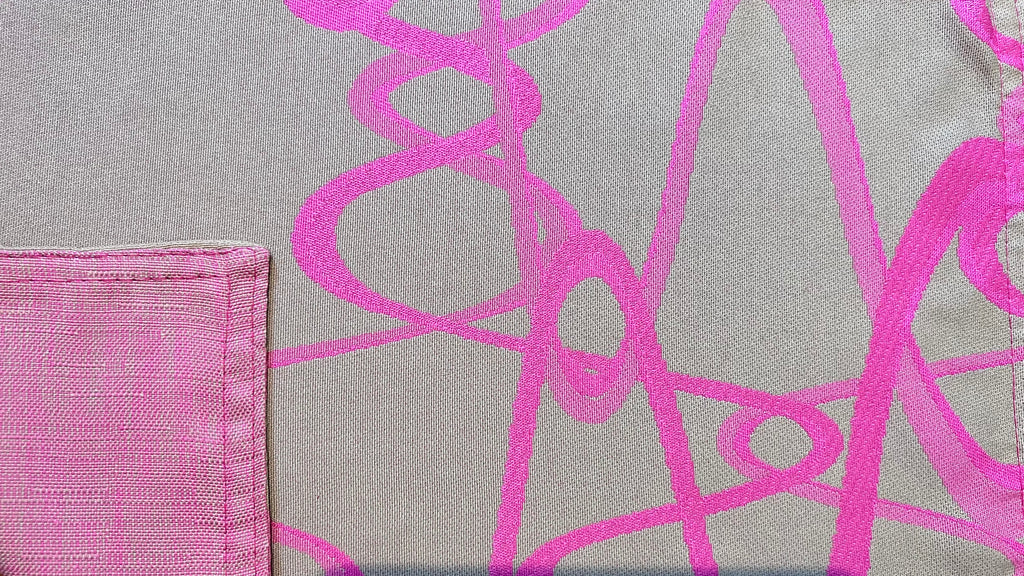 Mantel individual modelo Modernista rayon rosa reverso rosa.